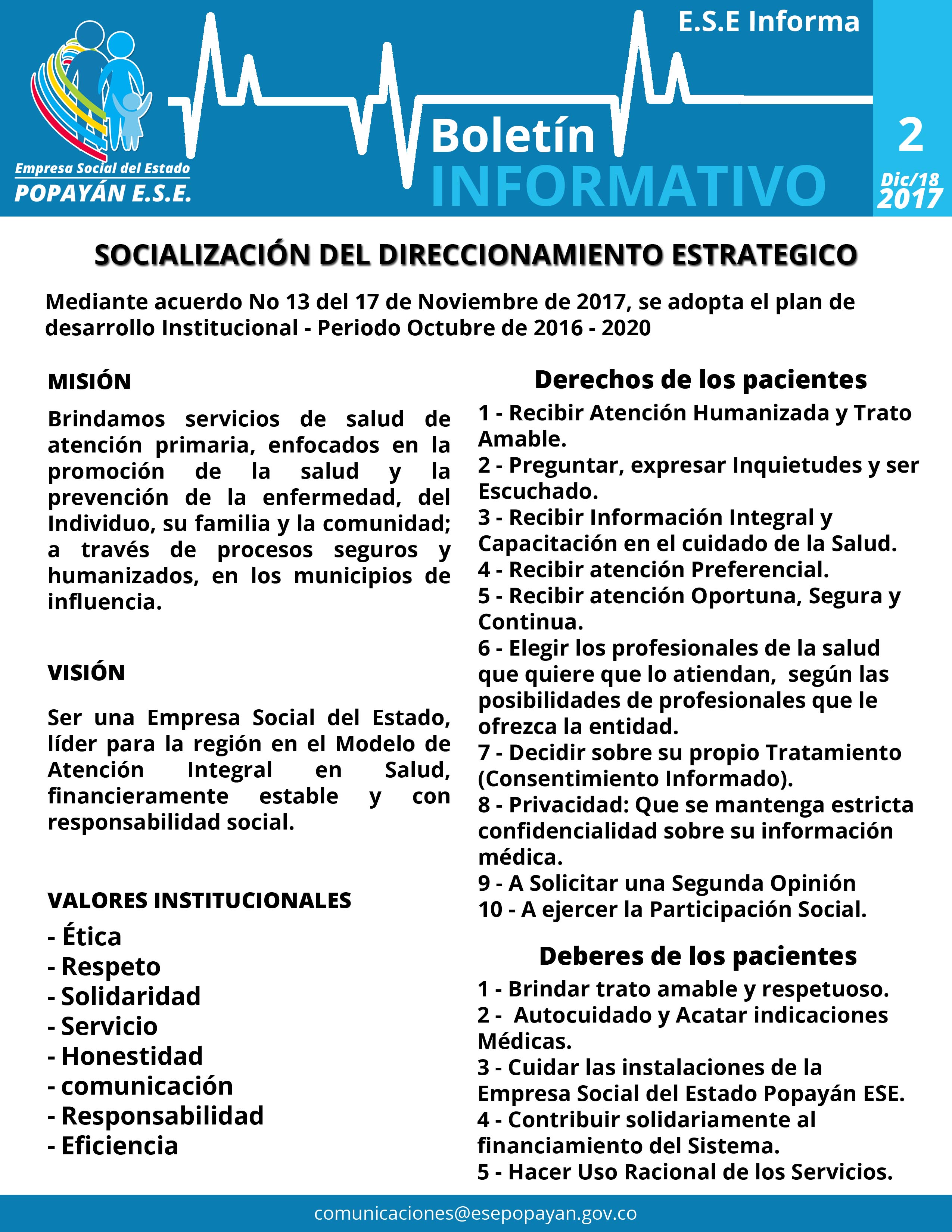 Boletín Informativo N° 002