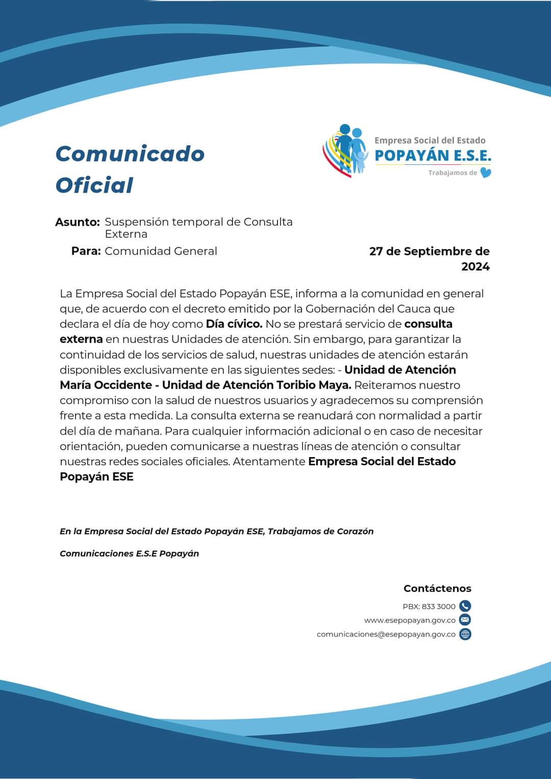 Comunicado